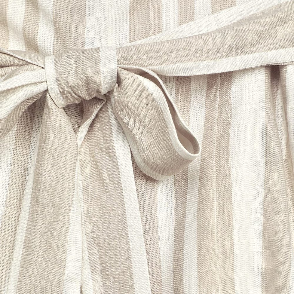 Willow Johnny Striped High Tie-Waist Linen Shorts - Picture 6 of 16